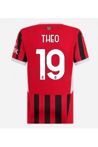 AC Milan Theo Hernandez #19 Jalkapallovaatteet Naisten Kotipaita 2024-25 Lyhythihainen